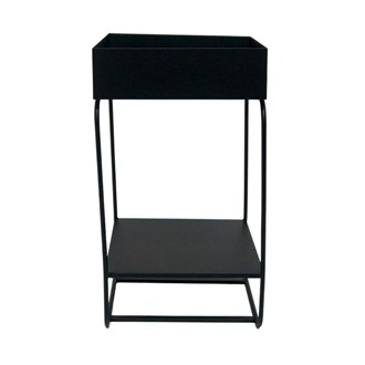 Metal Planter Square - Black